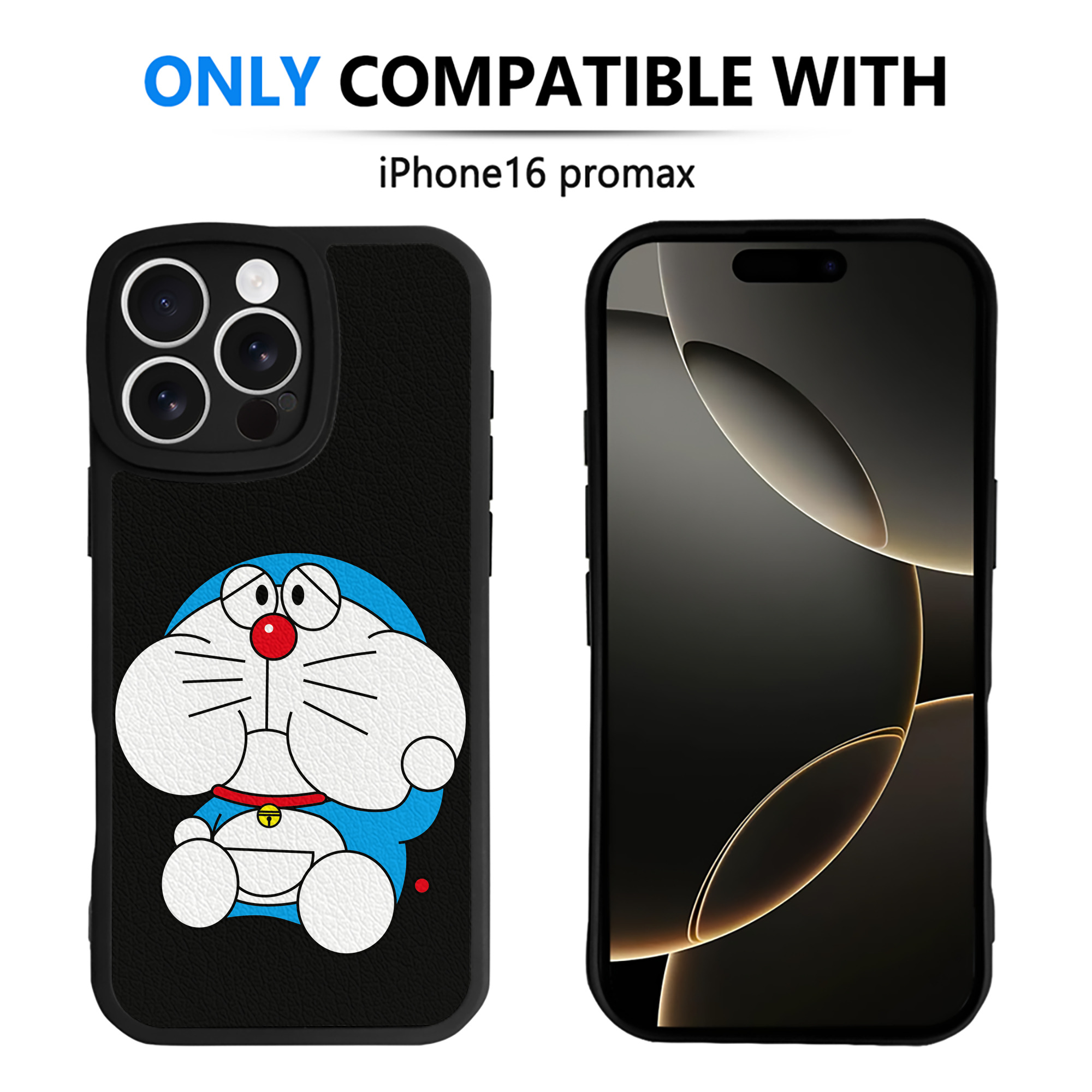 （画像用） ドラえもん Doraemon 【iPhone 16シリーズ対応】シリコンスマホケース（レザー調） 材質：シリコン